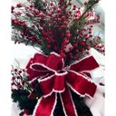 Ver imagem 2 de Kit 2 Fitas Aramadas Decoração Vermelha Natalina 6,3cm 9,14m