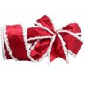 Kit 2 Fitas Aramadas Decoração Vermelha Natalina 6,3cm 9,14m - 4