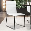 Ver imagem 2 de Kit 04 Cadeiras Decorativa Estofada para Sala de Jantar Preto Maya L02 Facto Branco - Lyam Decor