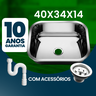 Cuba Pia Inox 430 Cozinha N 0 40x34x14 As Funda - 3