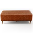 Ver mais imagens de Kit 2 Puffs Decorativos Sala de Estar Bali W01 Pés Palito 120x50cm Couríssimo Camel