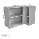 Ver imagem 4 de Armário Aéreo Canto Reto Nara CabeCasa MadeiraOriginals