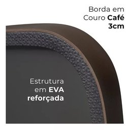 Espelho Retangular 150x50 Design Orgânico com Moldura em Couro Ecológico para Sala Quarto Banheiro - 4