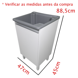 Tanque 26 Litros Plástico com Gabinete Mdf para Torneira de Bancada - 3