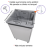 Tanque 26 Litros Plástico com Gabinete Mdf para Torneira de Bancada - 7