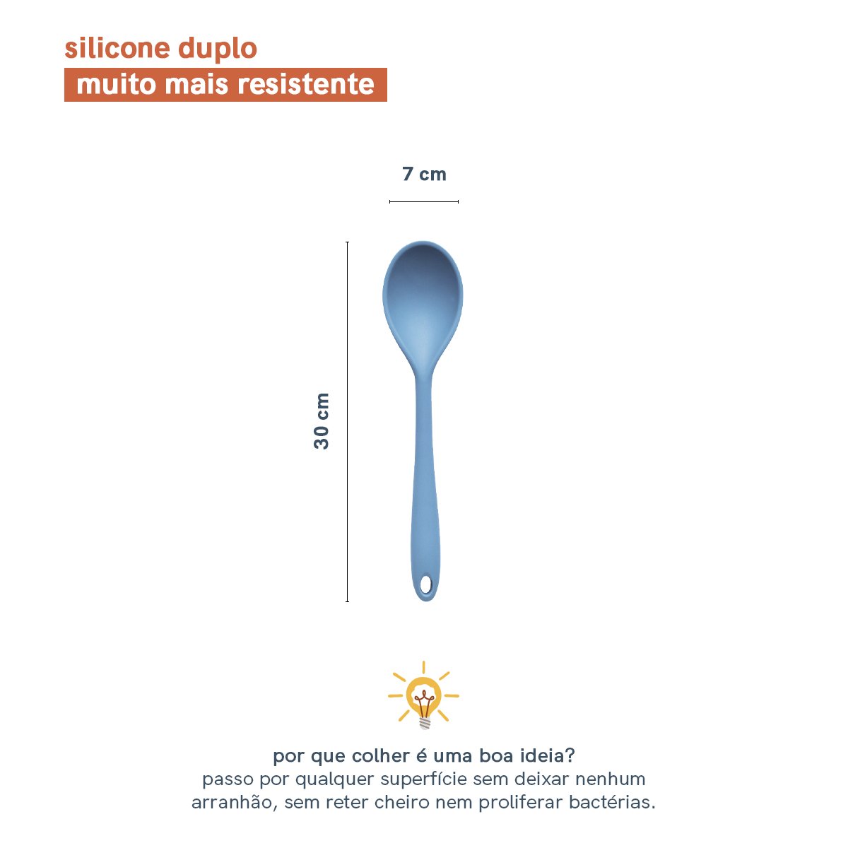 COLHER DE SILICONE DUPLO - OIKOS - 2