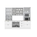 Ver imagem 4 de Cozinha Modulada Henn Americana 4 Peças (1aéreo+1balcão+2paneleiros) C5p40 Branco-henn
