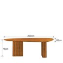Ver imagem 2 de Mesa para Sala de Jantar Isis Orgânica 2,00m Cinamomo - Leifer