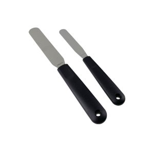 Kit Com 2 Espátula De Confeiteiro Retas Aço Inox Profissional Para Confeitar