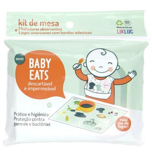 Kit de Mesa Descartável Babador + Jogo Americano Likluc Babador Descartável