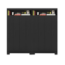 Ver imagem 1 de Armário Multiuso Duplo Nt4040 8 Portas Preto Tx Notável Móveis