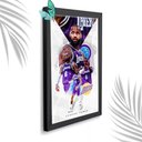 Ver imagem 1 de Quadro Decorativo Lebron Lakers + Vidro 33x25 Sala Escritório:preto