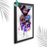 Quadro Decorativo Lebron Lakers + Vidro 33x25 Sala Escritório:preto - 1