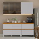 Ver imagem 2 de Armário de Cozinha Completa 7 Portas 5 Gavetas Lais Madeirado/fendi