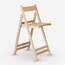 Ver imagem 3 de Cadeira Bistrô Dobrável em Madeira Maciça sem Pintura