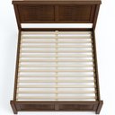 Ver mais imagens de Cama Casal Queen Madeira Maciça Tramado 158x198cm Aton S05 Ipê - Lyam Decor