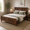 Ver imagem 4 de Cama Casal Queen Madeira Maciça Tramado 158x198cm Aton S05 Ipê - Lyam Decor