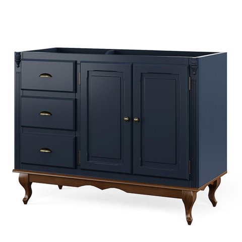 Balcão de Pia para Cozinha Hannover - M560703 Largura 120cm Cor Laca - Azul
