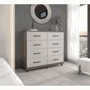 Ver imagem 2 de Cômoda com 8 Gavetas Moderna para Espaço e Organização - Naturale / Off White