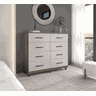Cômoda com 8 Gavetas Moderna para Espaço e Organização - Naturale / Off White - 2