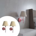 Ver imagem 1 de Kit 2 Arandelas de Parede Clássica com Interruptor e Cúpula Preto Ref 19 Decoração Casa Sala Quarto