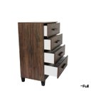 Ver imagem 7 de Cômoda Quarto Multiuso Compacta 4 Gavetas - Rústico