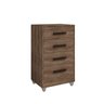 Cômoda Quarto Multiuso Compacta 4 Gavetas - Rústico - 2