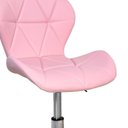 Ver imagem 5 de Cadeira de Escritório com Base Giratória Estofada Slim Vegas Rosa/Quartzo