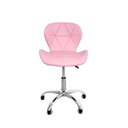 Ver imagem 2 de Cadeira de Escritório com Base Giratória Estofada Slim Vegas Rosa/Quartzo