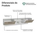 Ver imagem 4 de Rack Suspenso para Tv até 80 Polegadas 218 Cm 2 Portas Branco/crema Agata Madesa