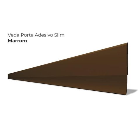 Veda Porta Rodo Protetor Fresta Rodinho Adesivo 90 Cm Marrom