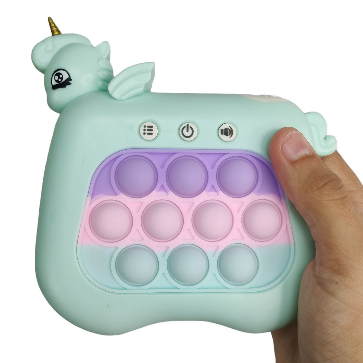 Pop It Mini Game Interarivo Unicornio Luz Som Portati Anti Estresse Relaxante Criança Toys Fidget Se - 2