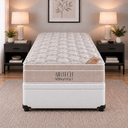 Ver imagem 1 de Cama Box Baú Airtech Solteiro Colchão de Molas Ensacadas Ortobom 88x188x60cm