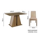 Ver imagem 3 de Conjunto Sala de Jantar Mesa Tampo de Madeira 6 Cadeiras Rustic/crema/imperial Cheryl Madesa