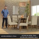 Ver imagem 4 de Conjunto Sala de Jantar Mesa Tampo de Madeira 6 Cadeiras Rustic/crema/imperial Cheryl Madesa
