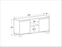 Ver imagem 4 de Rack com Painel para TV até 60” com 2 Portas e Nichos