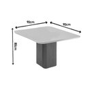 Ver imagem 3 de Conjunto: Mesa Sala Jantar Maldivas Tampo c/ Vidro Curvo 90cm+4 Cadeiras Maldivas Madeira Naturale/