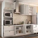 Ver imagem 2 de Cozinha Completa Miami 9 Portas 5 Gavetas 100% Mdf Americana Branco - Panorama Móveis