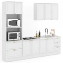 Ver imagem 3 de Cozinha Completa Miami 9 Portas 5 Gavetas 100% Mdf Americana Branco - Panorama Móveis