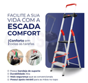 Ver imagem 2 de Escada Comfort 03 Degraus Alumínio Reforçada Alumasa 150kg