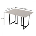 Ver imagem 3 de Mesa de Jantar 4 Lugares Belle Tokio Preto/off White - Art Panta