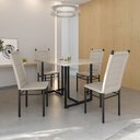 Ver imagem 1 de Mesa de Jantar 4 Lugares Belle Tokio Preto/off White - Art Panta