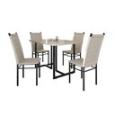 Ver imagem 2 de Mesa de Jantar 4 Lugares Belle Tokio Preto/off White - Art Panta