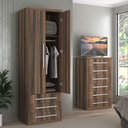 Ver imagem 1 de Guarda-roupa 2 Portas 3 Gavetas Modular 1303 Ilan San Remo