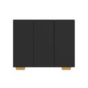 Ver imagem 5 de Armário Lavanderia com 3 Portas 90 cm Multimóveis MP5034 Preto/Natural