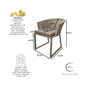 Ver imagem 2 de Conjunto de Mesa e Cadeiras - 4 Lugares - Tampo em Madeira Naval - Corda Náutica/ Alumínio