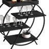 Aparador Moderno Redondo com Prateleiras Preto 4009 Luxo Jb Bechara - 3