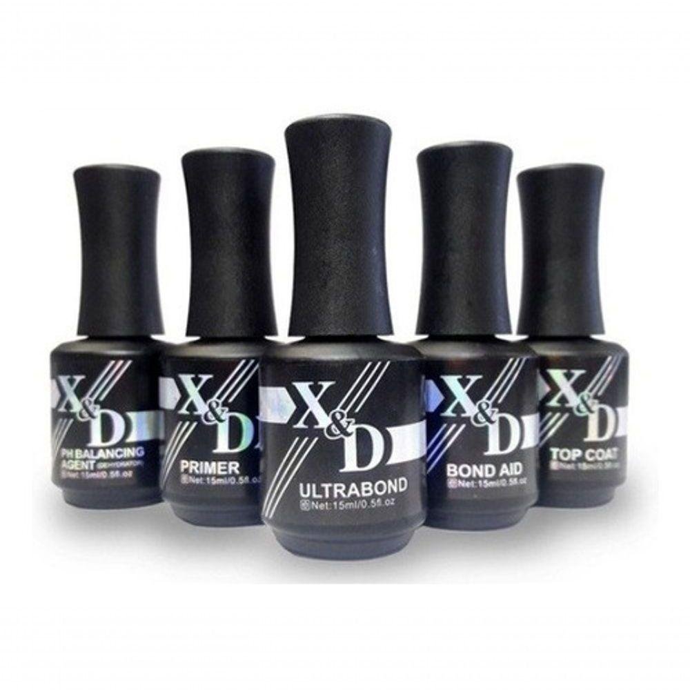 Kit Top Coat+ Ph + Primer X&d Preparadores para Unhas de Gel