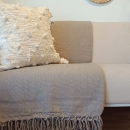 Manta de Sofá Artesanal Algodão Fendi King 220 X 300 - 1