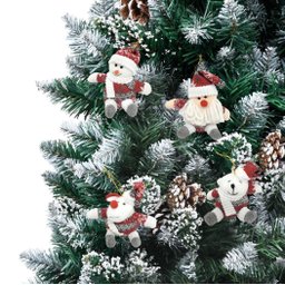 Kit 4 Bonecos Natal Papai Noel, Boneco Neve, Rena e Urso - 2